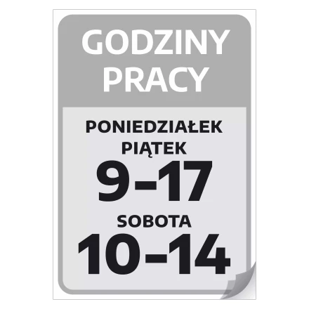 Door Sticker – Business Hours
