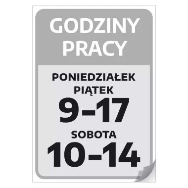 Door Sticker – Business Hours
