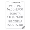Door Sticker – Open with Days & Hours