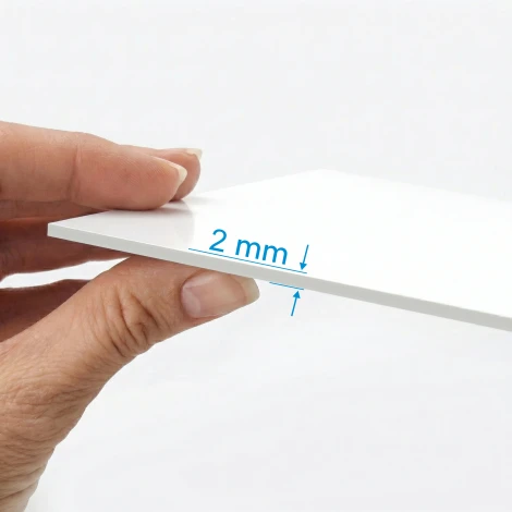 2mm white PVC sheet custom size - Graphic pattern. Visible rectangular shapes stacked.