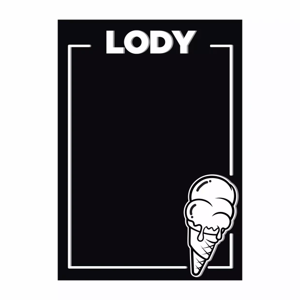 Chalkboard Ice Cream 104 – Refillable Price List & Ice Cream Menu