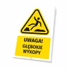 OHS Warning Sign with Pictogram – Deep Excavation Area