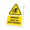 OHS Warning Sign with Pictogram – Scaffolding Work Area
