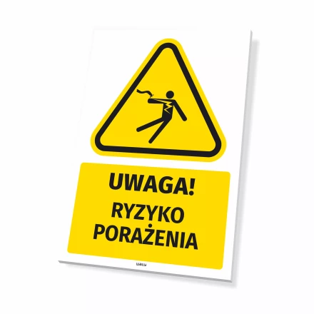 OHS Warning Sign with Pictogram – Risk of Electric Shock