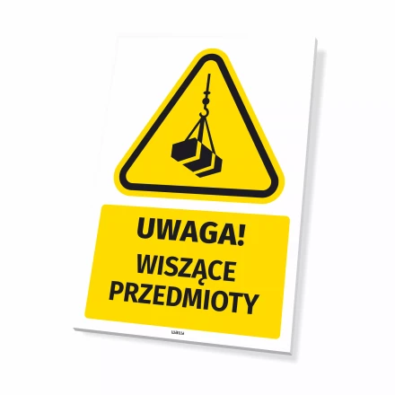 OHS Warning Sign with Pictogram – Hanging Objects Hazard
