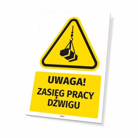 OHS Warning Sign with Pictogram – Crane Operating Area