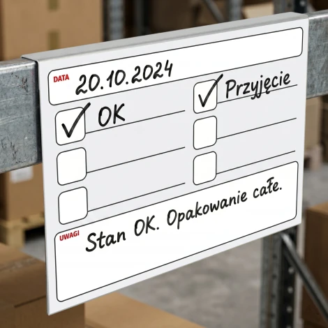 A4 magazine hanger with dry-erase print 009