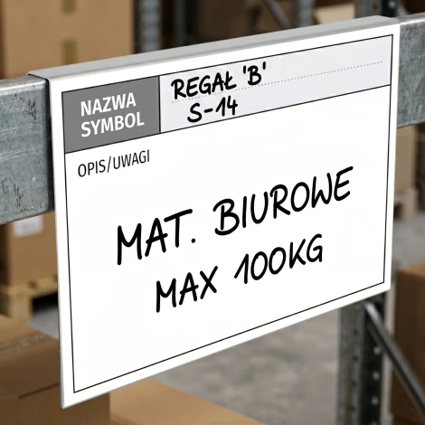 Dry-Erase Pallet Extension Tag A4 for Warehouse 007