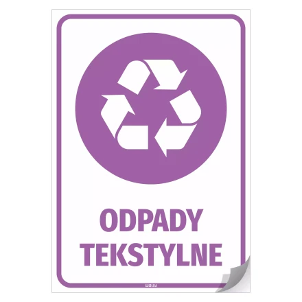 Bin Sticker – Textile Waste