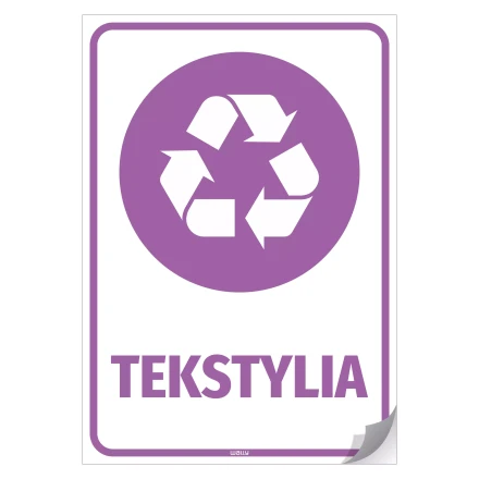 Bin Sticker Textile Waste