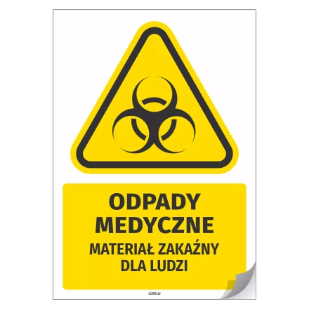 Sticker: Medical Waste, Infectious Material for Humans