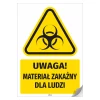 Self-Adhesive Sticker: Warning! Infectious Material for Humans