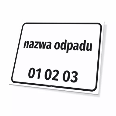 Information Sign Waste Name & Code