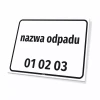 Information Sign Waste Name & Code
