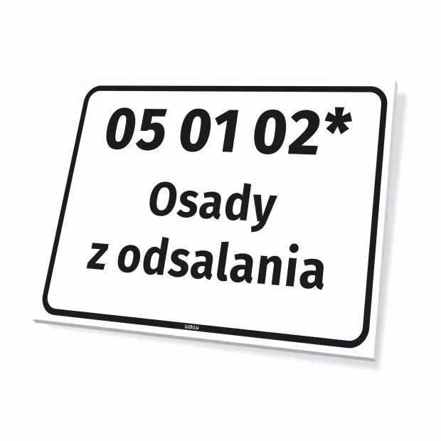 Waste Sign Code & Name, customizable