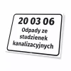 Waste Sign Code & Name, customizable