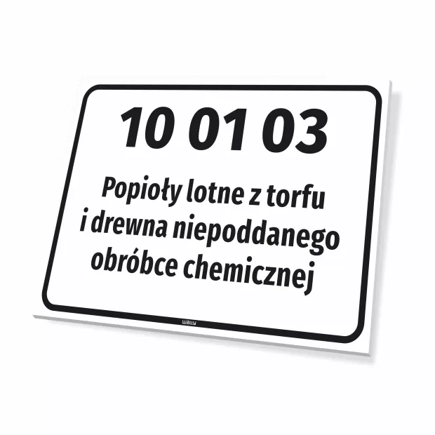 Waste Sign Code & Name, customizable