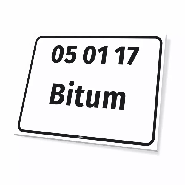 Waste Sign Code & Name, customizable