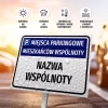 Parking Sign: Residents’ Parking Spaces with Name, Street & Designation