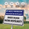 Parking Sign: Residents’ Parking Spaces with Name, Street & Designation