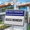 Parking Sign: Residents’ Parking Spaces with Name, Street & Designation