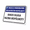 Parking Sign: Residents’ Parking Spaces with Name, Street & Designation