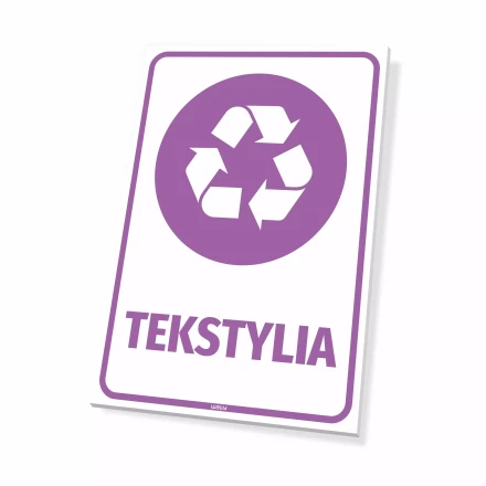 Bin Sign Textile Waste