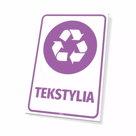 Bin Sign Textile Waste