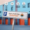 Custom Parking Sign with Company Logo – Institution / Facility Branding