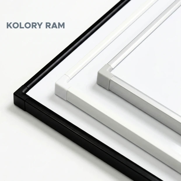 Magnetic Dry-Erase Whiteboard 60x60 cm  in Aluminum Frame