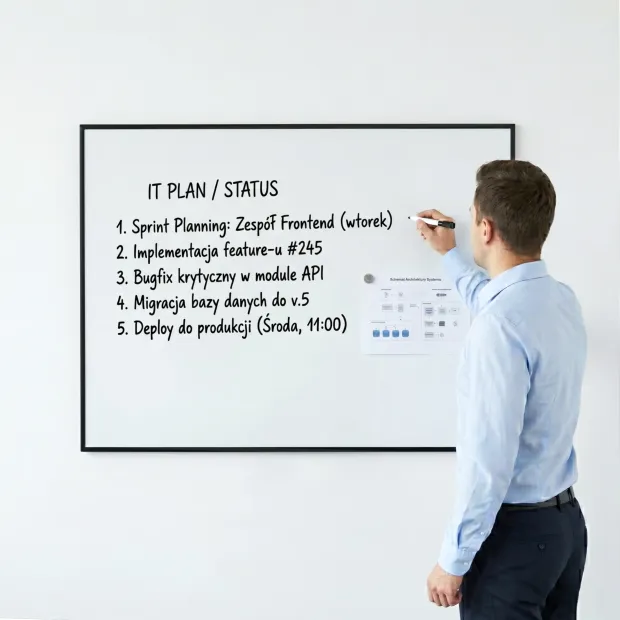 Magnetic Dry-Erase Whiteboard 120x120 cm  in Aluminum Frame