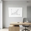 Magnetic Dry-Erase Whiteboard 150x100 cm in Aluminum Frame