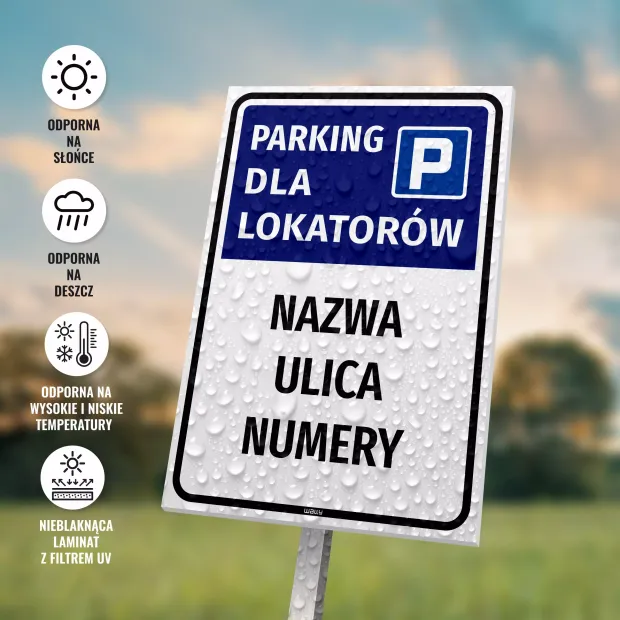 Parking Sign: Tenants’ Parking with Cooperative / Housing Community Name & Streets