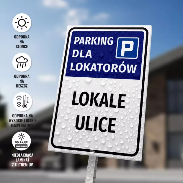Parking Sign: Tenants’ Parking with Cooperative / Housing Community Name & Streets