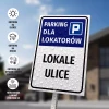 Parking Sign: Tenants’ Parking with Cooperative / Housing Community Name & Streets