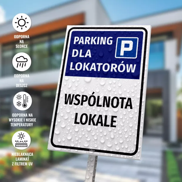 Parking Sign: Tenants’ Parking with Cooperative / Housing Community Name & Streets