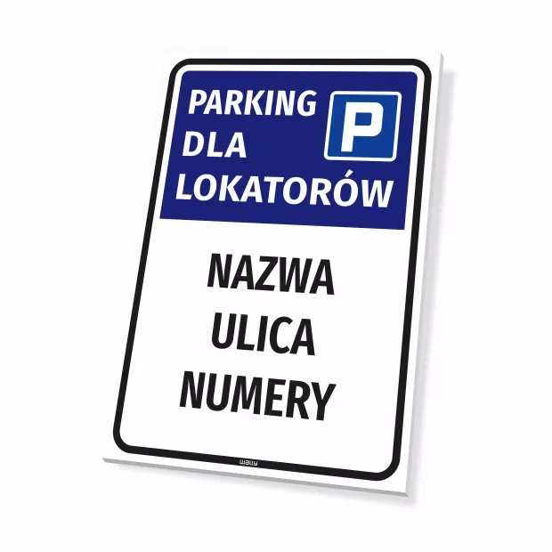 Parking Sign: Tenants’ Parking with Cooperative / Housing Community Name & Streets