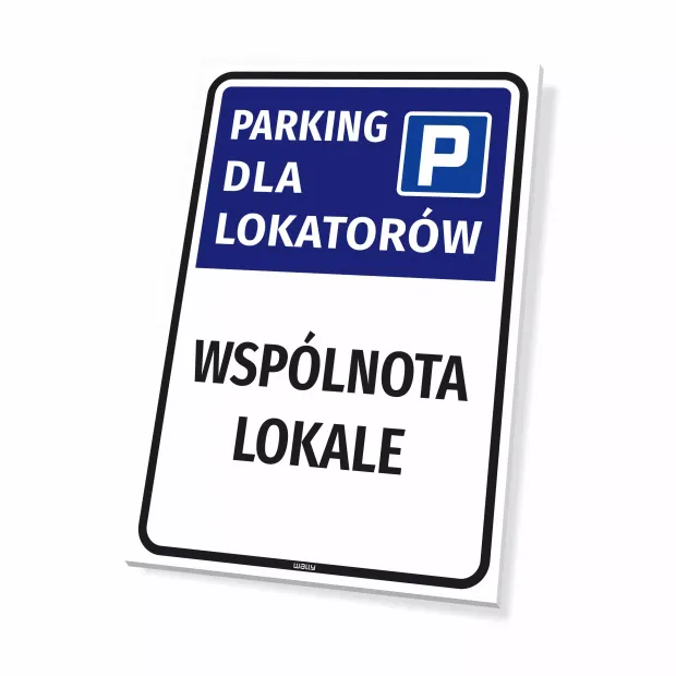 Parking Sign: Tenants’ Parking with Cooperative / Housing Community Name & Streets