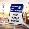 Parking Sign – Residents’ Parking with Housing Community Name, Streets & Numbers
