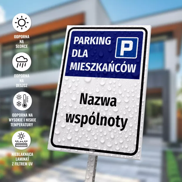 Parking Sign – Residents’ Parking with Housing Community Name, Streets & Numbers