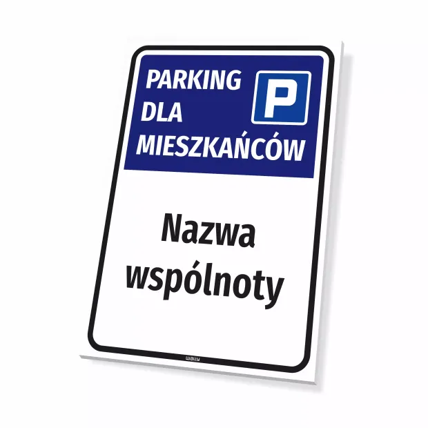 Parking Sign – Residents’ Parking with Housing Community Name, Streets & Numbers