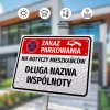 Sign: No Parking Except for Residents with Name, Street & Designation