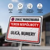 Sign: No Parking, Housing Community Area with Name & Designation
