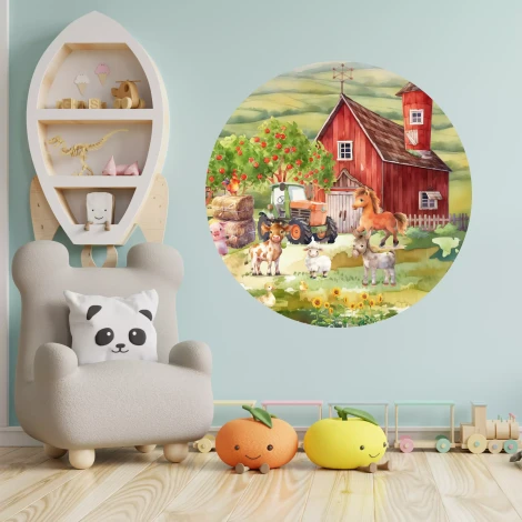 Premium Sticker for Children: Farm, Tractor and Animals