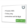 Magnetic Dry-Erase Whiteboard  200X120 cm in Aluminum Frame