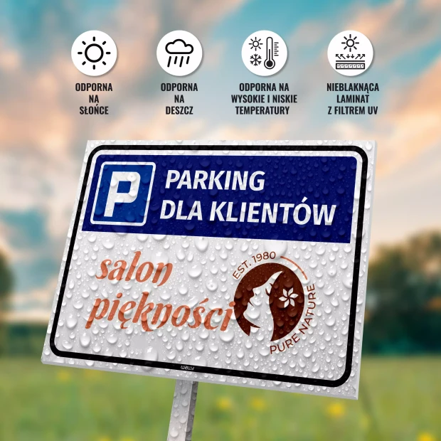 Parking Sign: Customer Parking with Your Logo