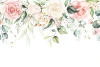 Wallpaper Floral Bouquet with Pastel Roses