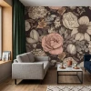 Wall Mural Floral Bouquet in Autumn Color Tones
