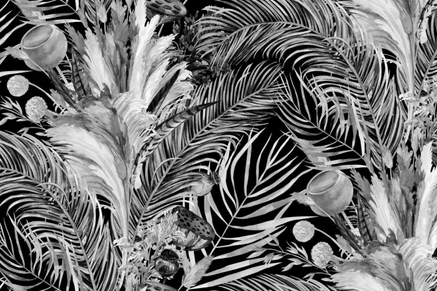 Wall Mural, Tropical Green Leaves