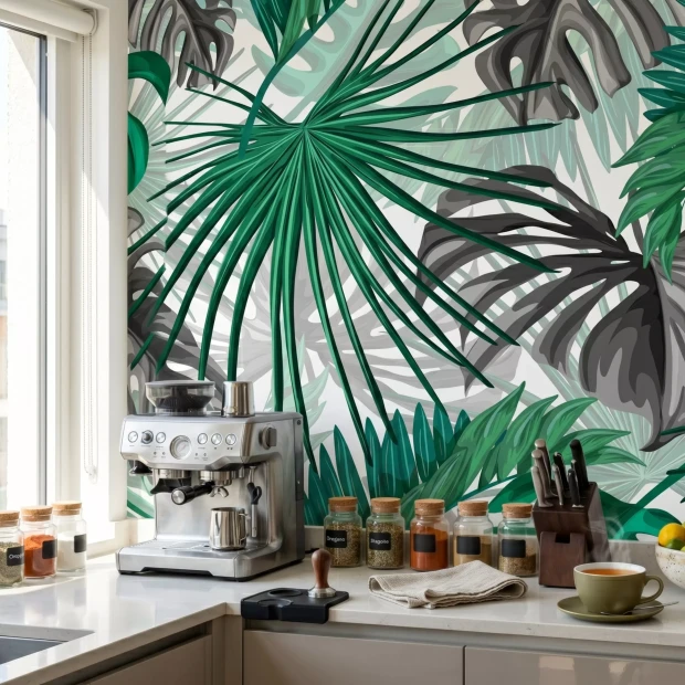 Wallpaper Jungle, Forest, Tropical Leaves